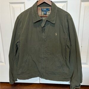 Polo Ralph Lauren Men’s Flannel Lined Jacket. Size Large. Hunter Green